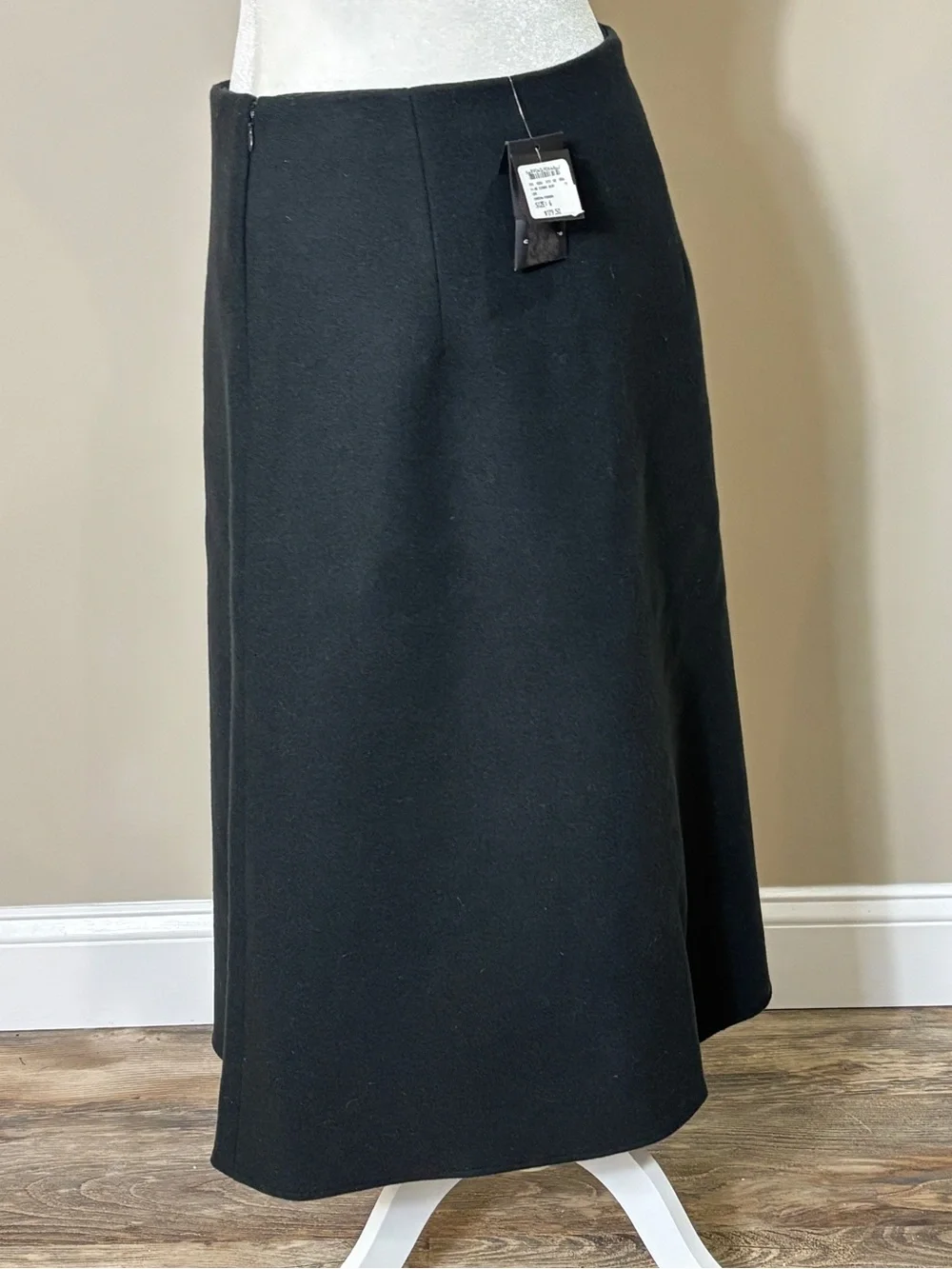 Club Monaco Wool Blend A-Line Cutaway Skirt.